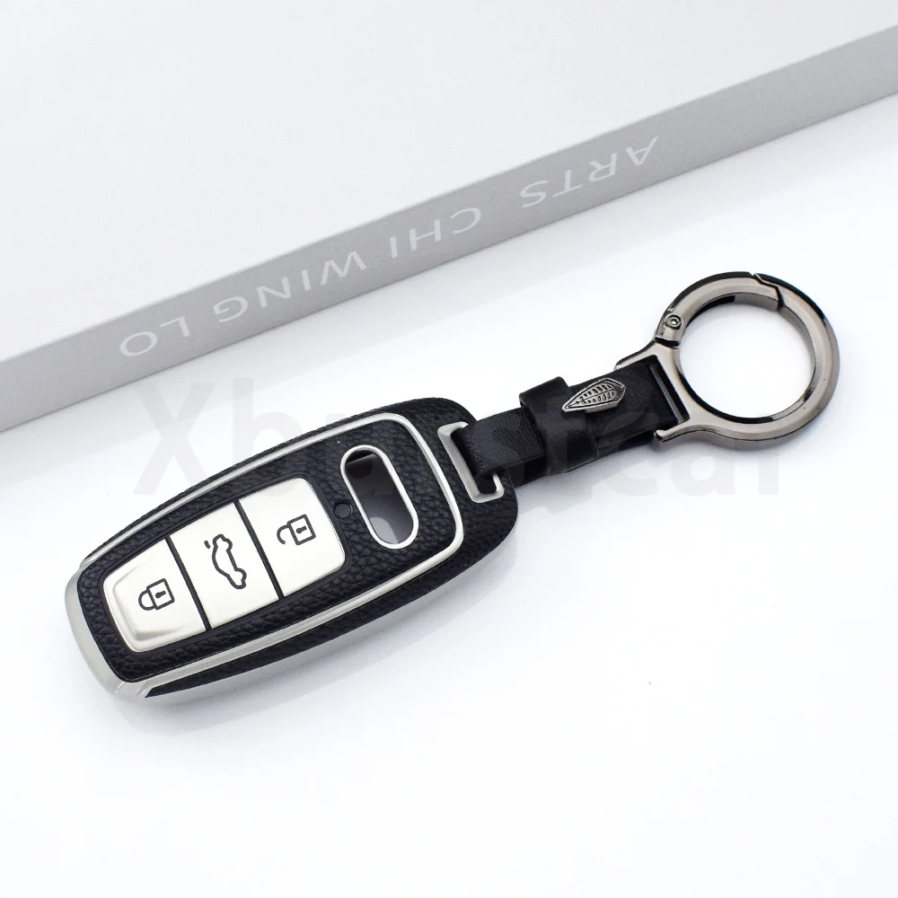 Funda llave Audi A6 A7 Q7 Q8 – Cuero negro premium - imagen 5