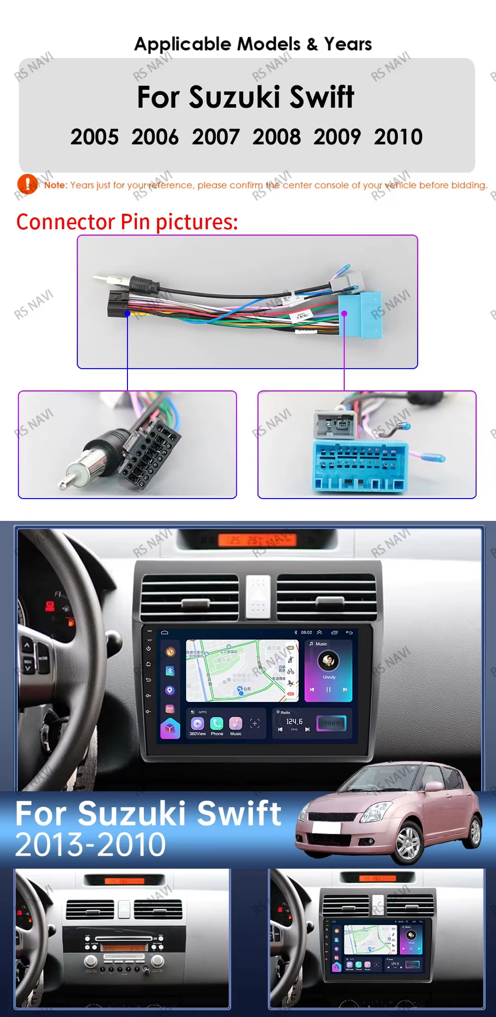 Radio multimedia RSNAVI para Suzuki Swift