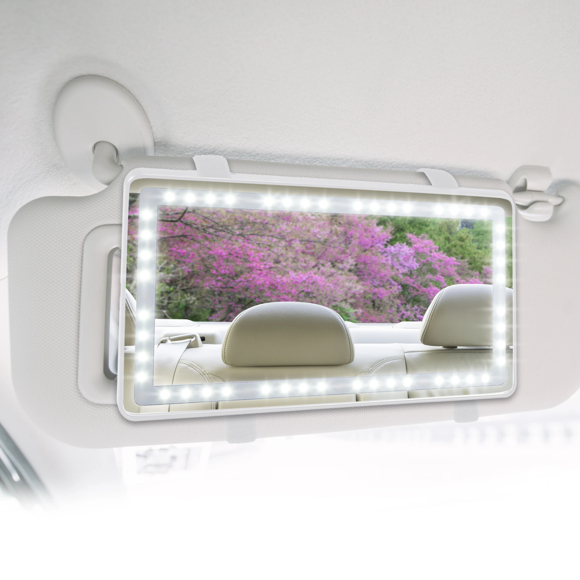 Espejo Vanidad Coche LED Táctil Autohaux – Iluminación Integrada - imagen 2