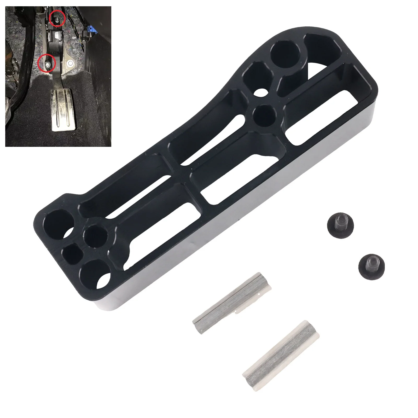 Espaciador de pedal aluminio negro para Ford Focus RS/ST 2013-2018