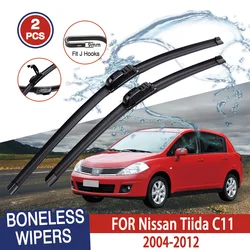Escobillas limpiaparabrisas silenciosas para Nissan Tiida C11