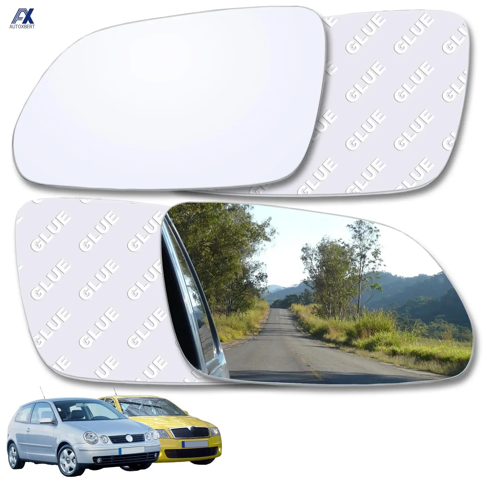 Cristal retrovisor convexo lateral Skoda Octavia MK2 2004-2009