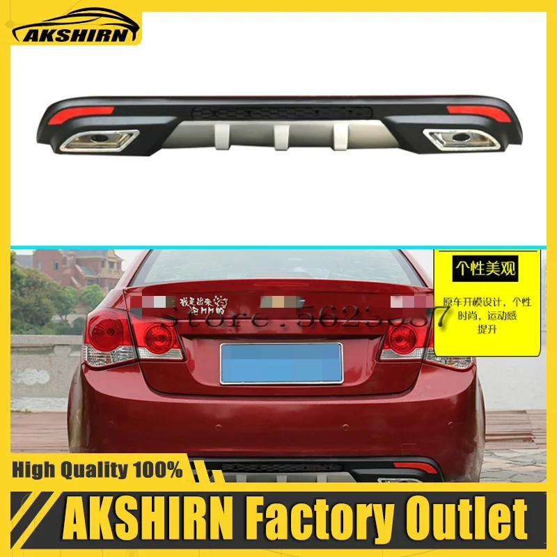 Alerón trasero ABS para Chevrolet Cruze 2008-2016 difusor cenefa negro