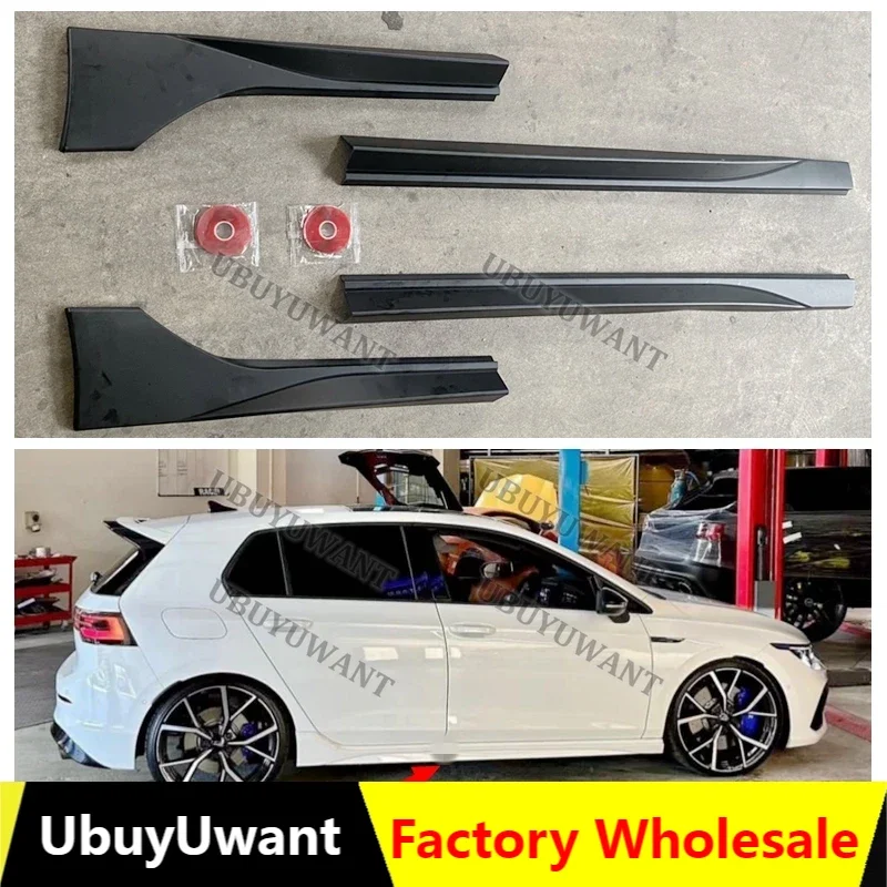 Faldones laterales estilo TCR VW Golf 8 MK8 GTI/R – ABS, 4 piezas