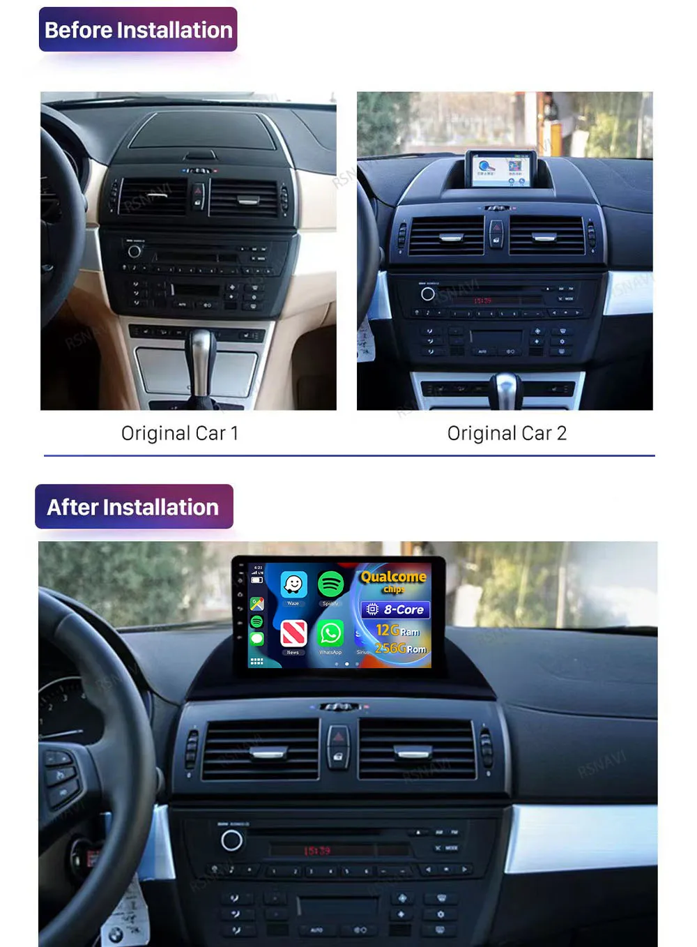 Autoradio Android 15 para BMW