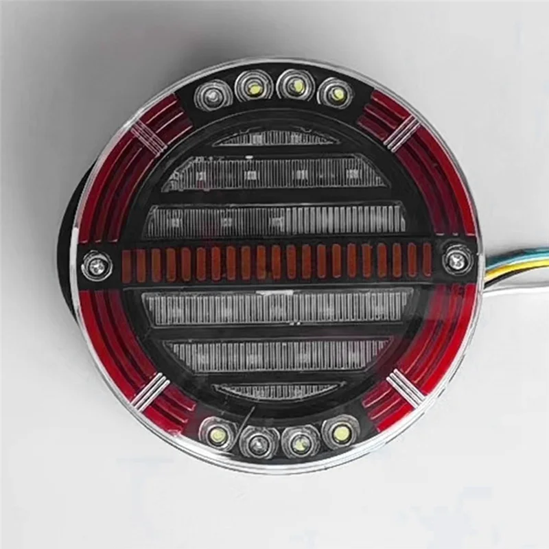 Luz trasera LED redonda para remolque AEF3 con freno y DRL 12V/24V - imagen 2