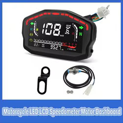 Velocímetro digital universal para moto 2/4 cilindros con odómetro