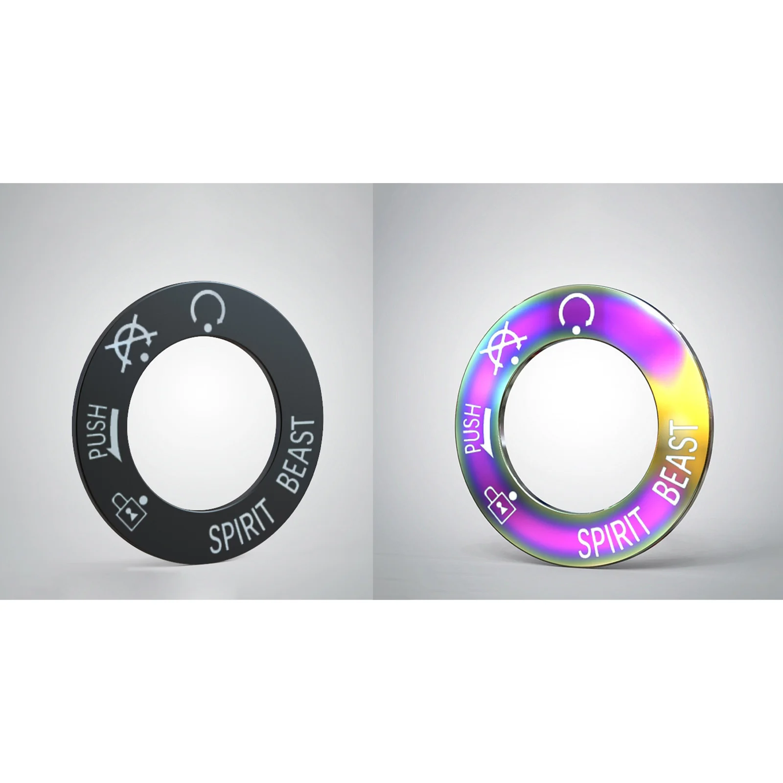 Comparativa del anillo junto a un llavero para apreciar tamaño y grosor
