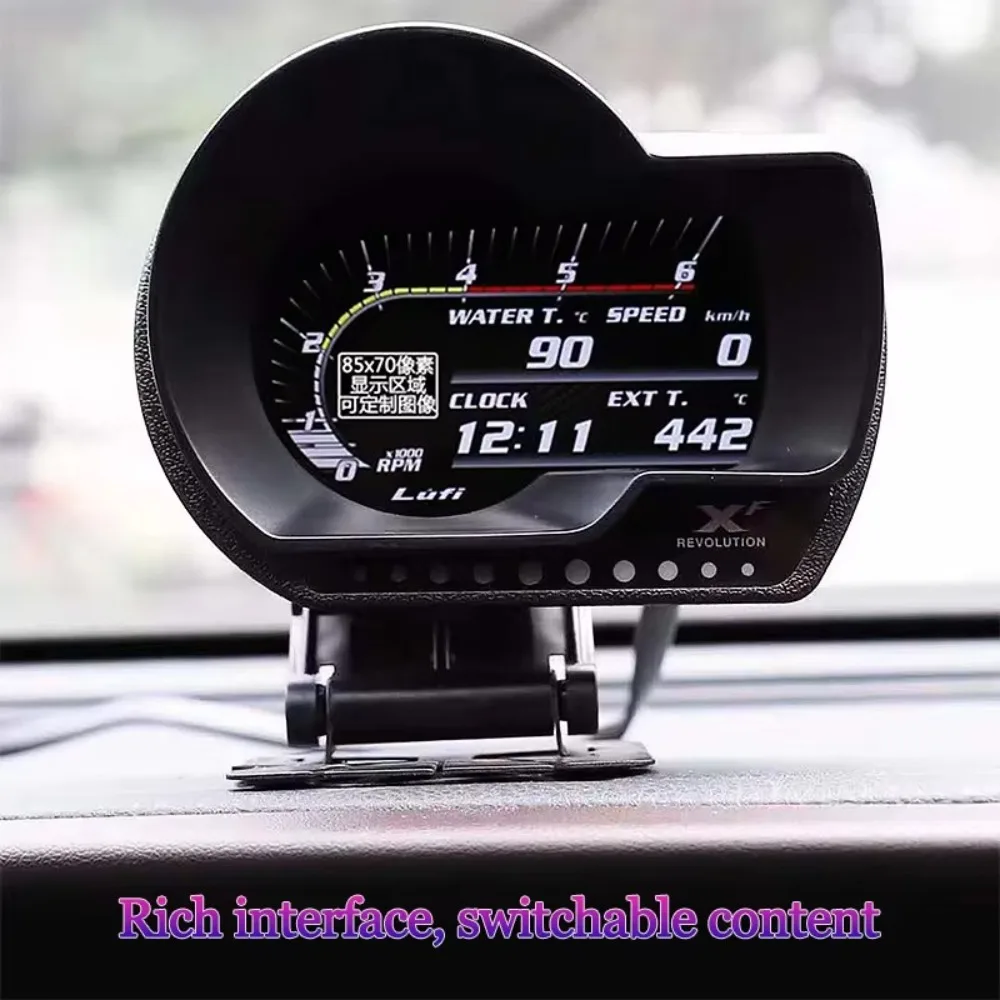 Medidor digital LUFI XF OBD2 – RPM, presión aceite y AFR tuning