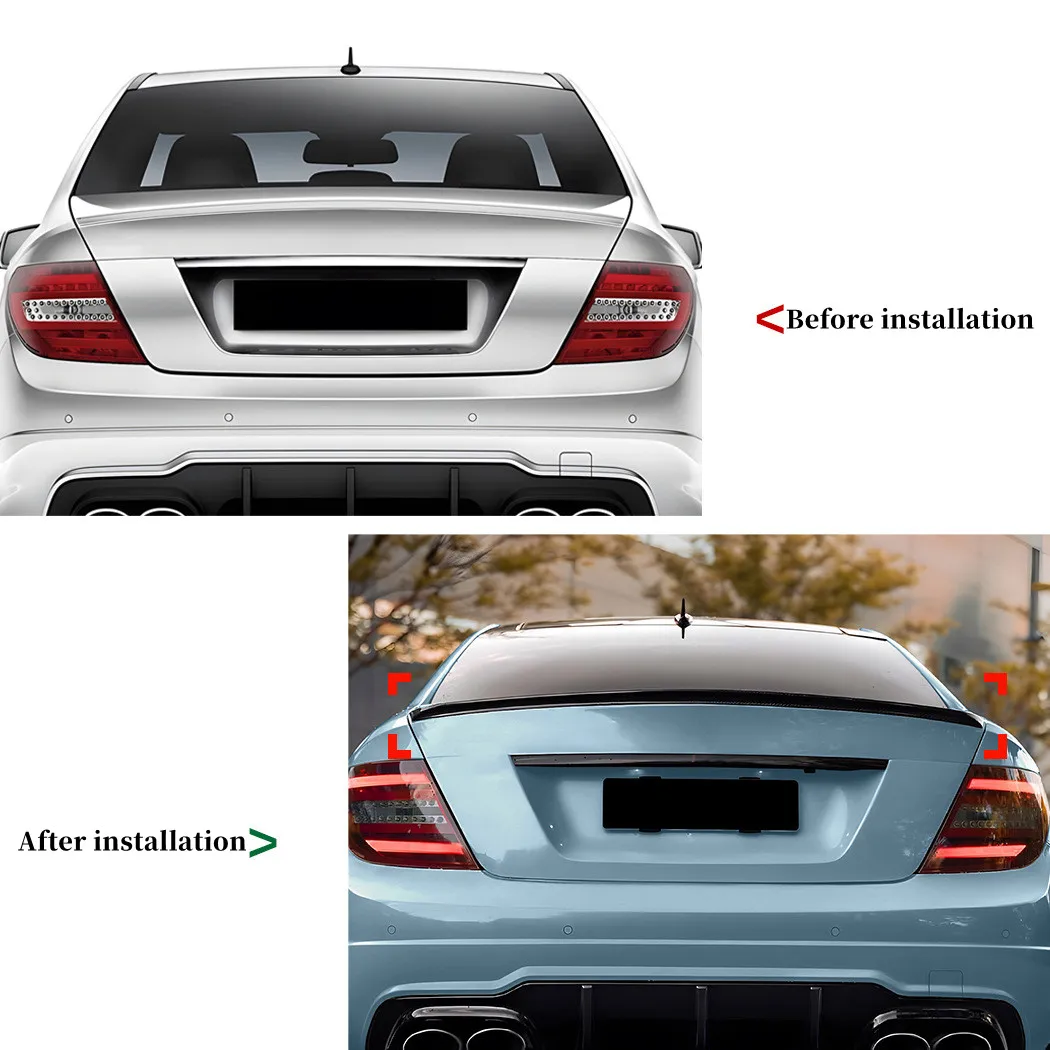 Aplicación del spoiler en el maletero del C Coupé