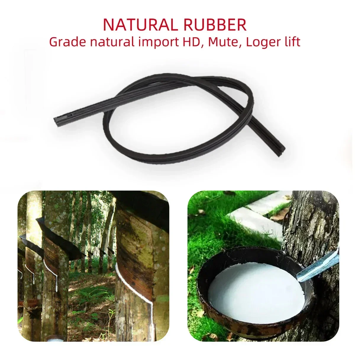 Limpiaparabrisas Universal General J/U con gancho – Kit gomas 16-26" - imagen 4