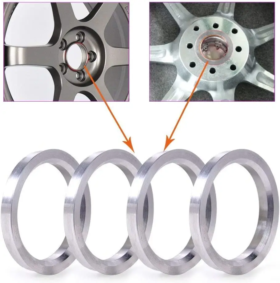 Anillos Centradores Rueda TEEZE Kit 4 Piezas Aluminio – Universal 54-64mm - imagen 4