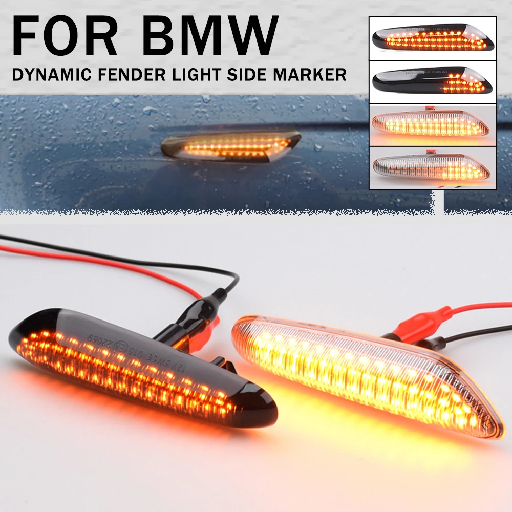 Luz LED dinámica guardabarros marcador lateral BMW Serie 1 3 5 E46 E90 E60 - imagen 2