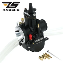 Carburador PWK ZS Racing negro para moto 2T y 4T, 21-34 mm