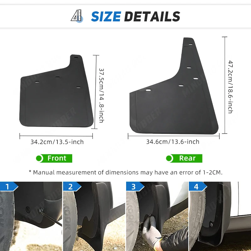 Kit guardabarros Mitsubishi Pajero Montero 2007-2021 - imagen 3