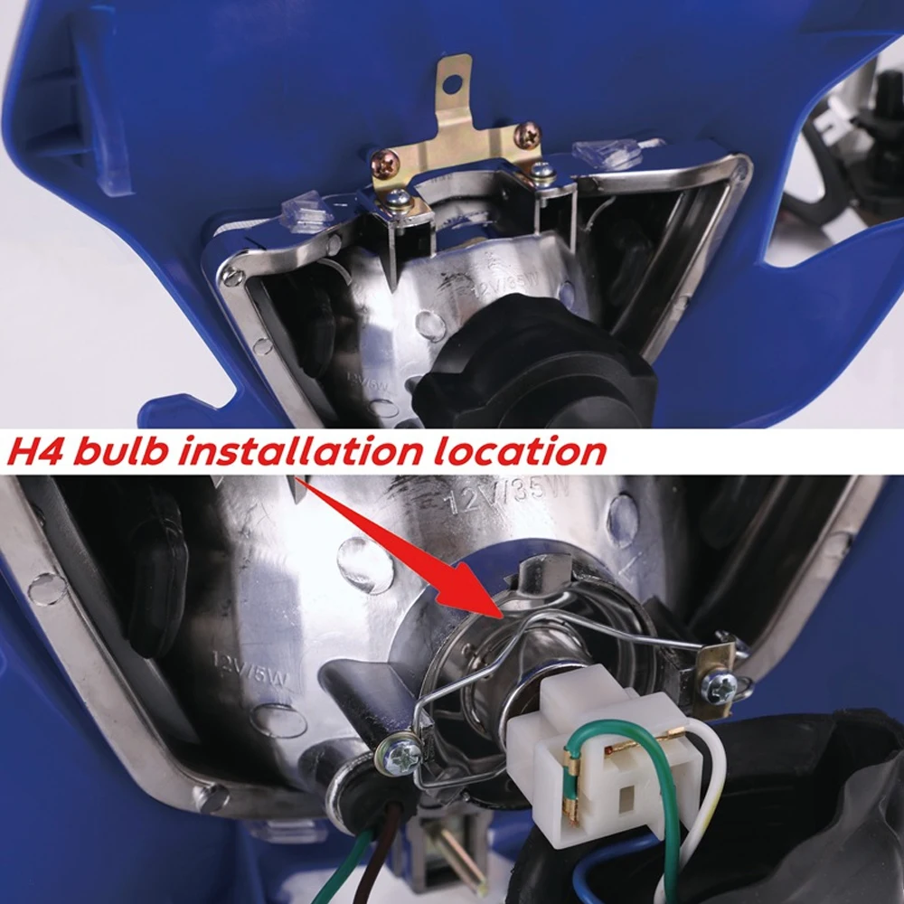 Bombilla H4 para faro de moto Motocross Supermotor, universal - imagen 5