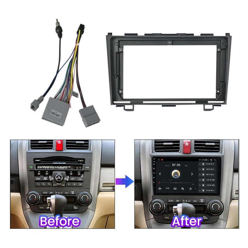 Honda CR-V 2006-2012 marco bisel radio con kit de instalación - imagen 2