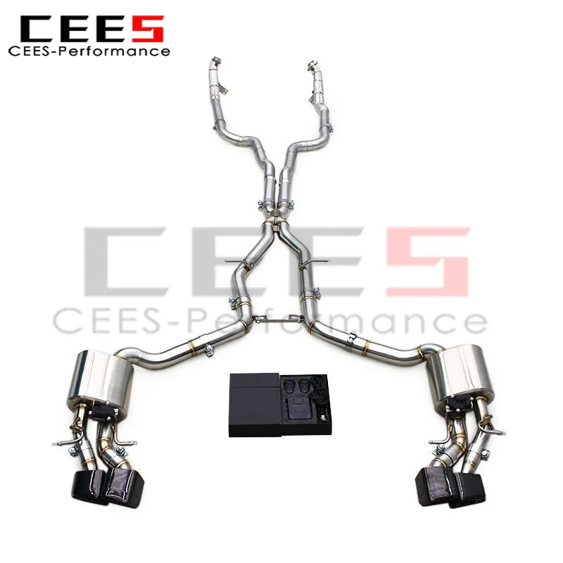 CEES bajante Mercedes CLS550 V8 4.7 M278 con X-tubo y válvulas