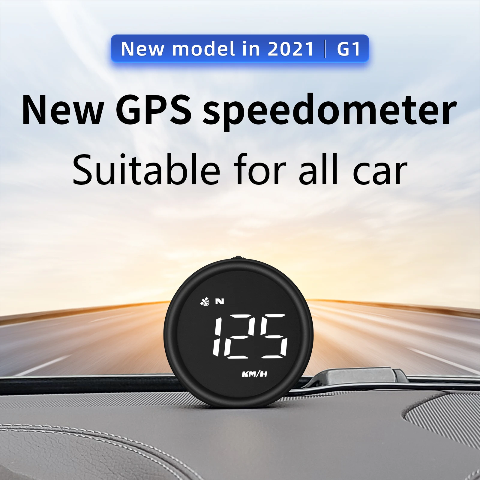 Velocímetro GPS G1 estilo HUD en pantalla frontal
