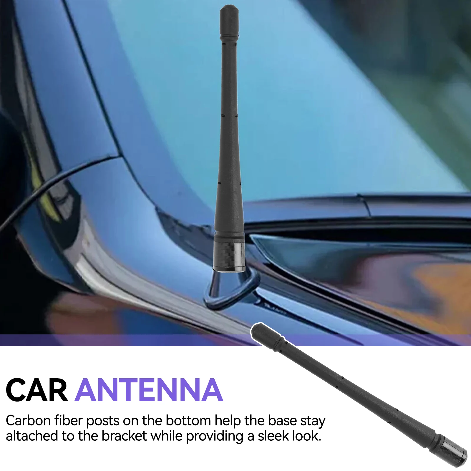 Antena corta de techo FM de 7 pulgadas para Jeep Wrangler JK/JL