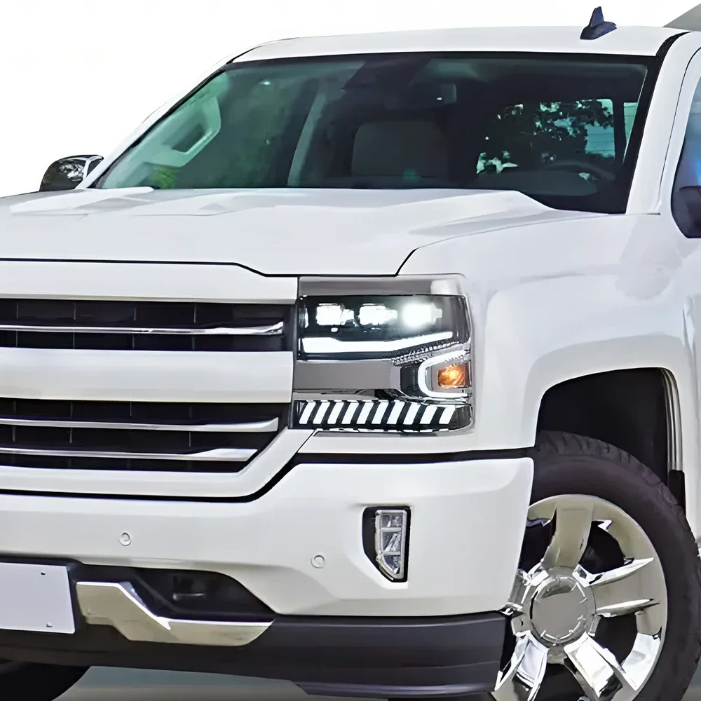 Faros LED delanteros Chevrolet Silverado 2016-2018 proyector mejorado - imagen 4