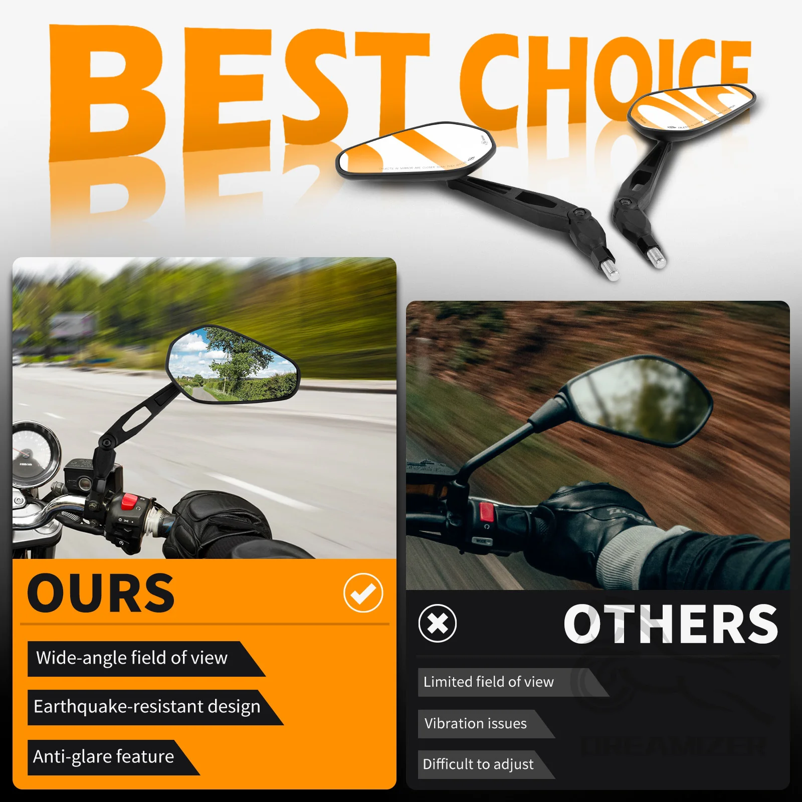 Espejo retrovisor plegable universal para bicicleta eléctrica y patinete eléctrico - imagen 2