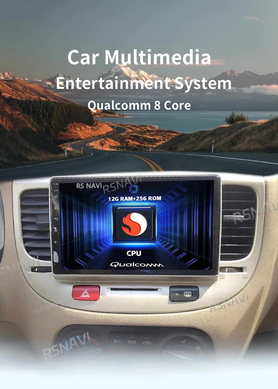Autoradio 2DIN RSNAVI con marco para Kia RIO 2