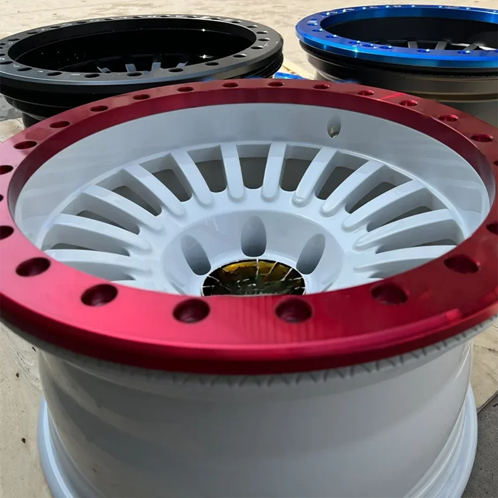 Beadlock multi radios 4x4 5x5 15 16 17 18 19 rueda todoterreno de 20 pulgadas, 100% probado bien - imagen 4