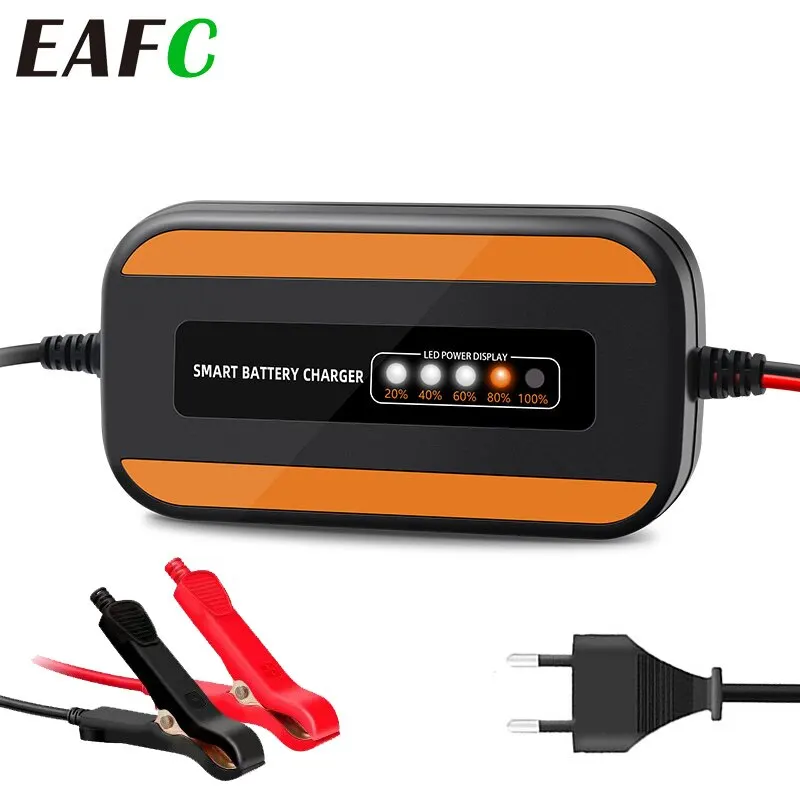 Cargador automático 6/12 V 2 A para baterías de coche y moto