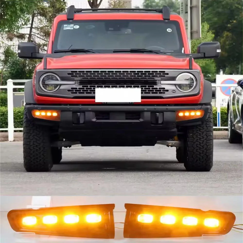 Luz diurna LED con cubierta antiniebla para Ford Bronco 2021-2022