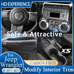 Pegatina fibra de carbono interior Jeep Wrangler JK 2011-2017