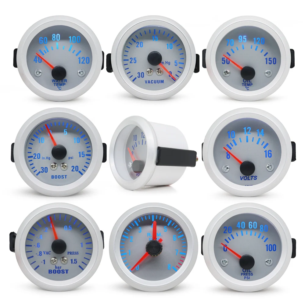 Juego medidores turbo presión temperatura LED Dragon Gauge 52mm