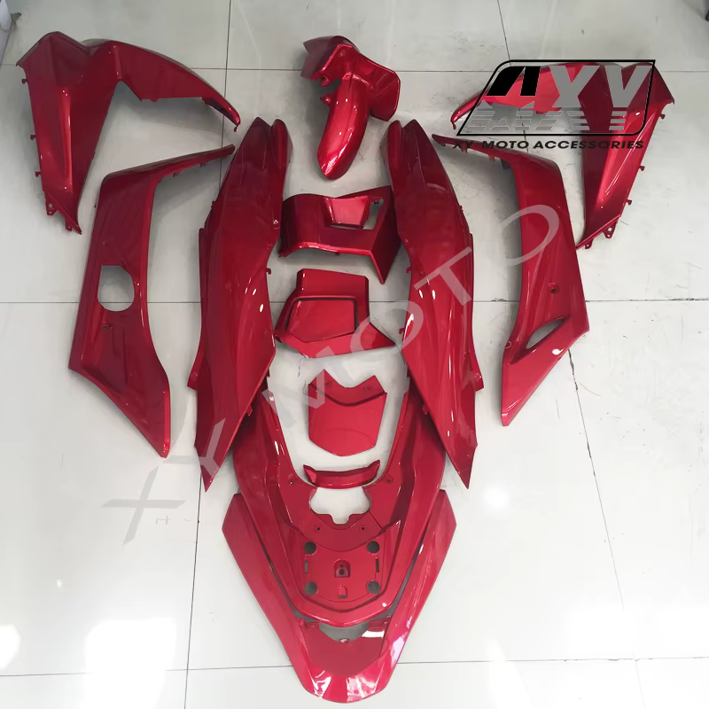 Aplicable a la motocicleta Pcx125/150 2015-2017 cubierta de piezas de cubierta de cuerpo rojo de alta calidad