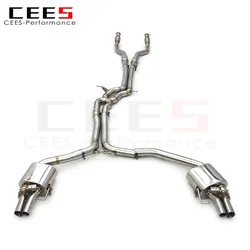 CEES escape Catback de acero inoxidable para Audi RS7 C7 4.0 T