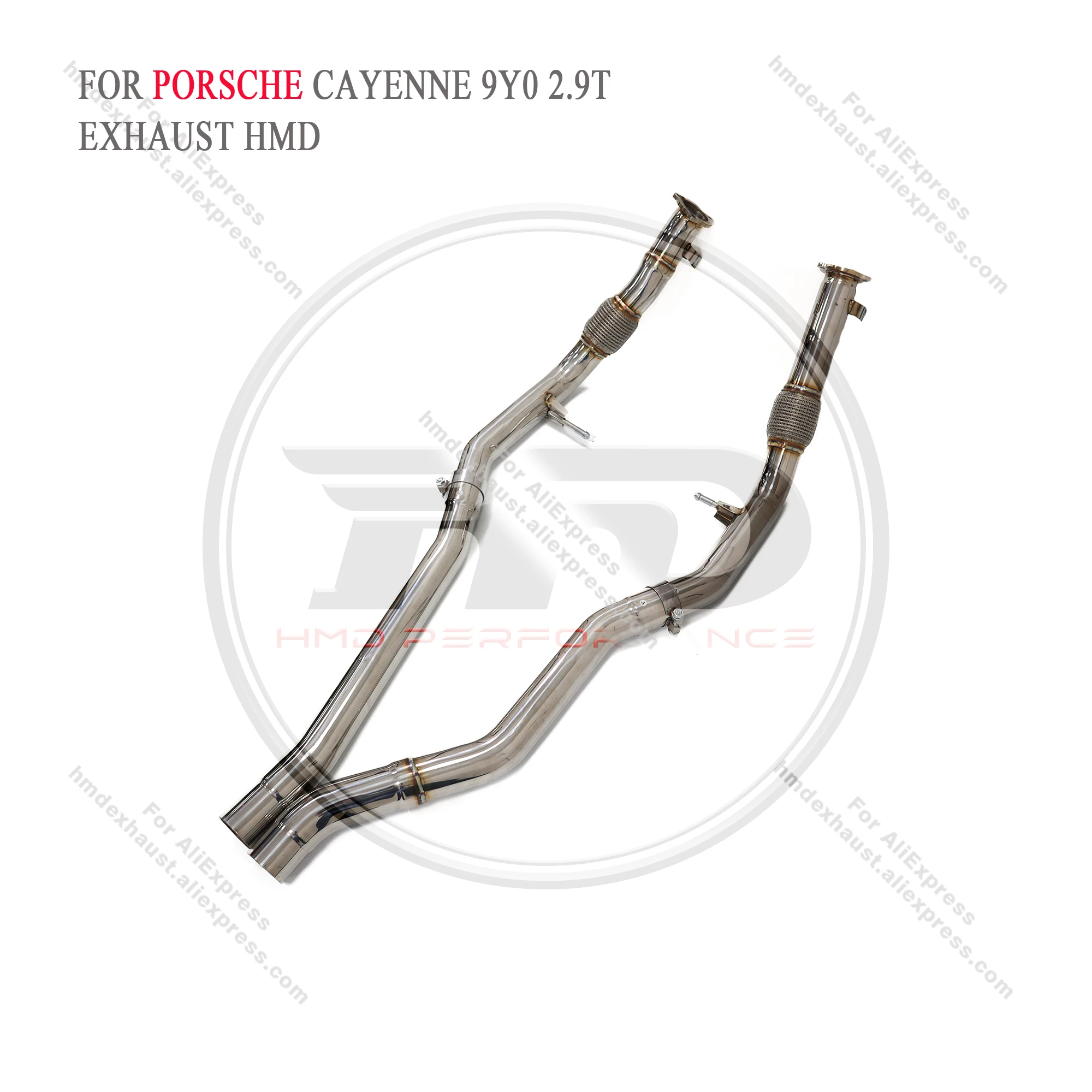 Tubo intermedio escape HMD acero inoxidable – Porsche Cayenne 2.9T - imagen 3