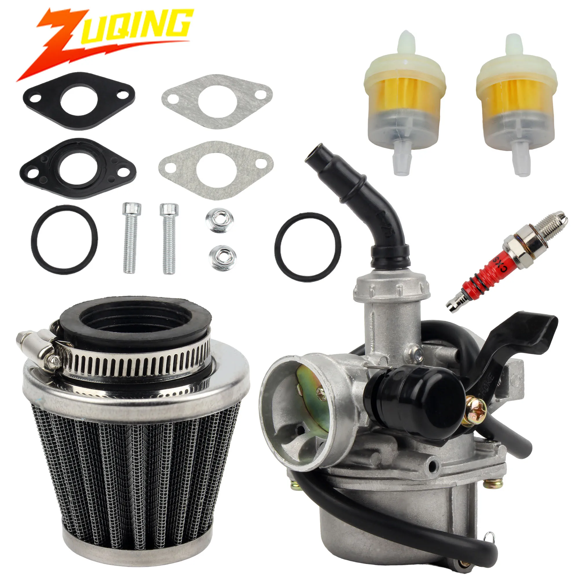 Carburador PZ19 19mm con filtro de aire 50cc-110cc moto Dirt Bike ATV