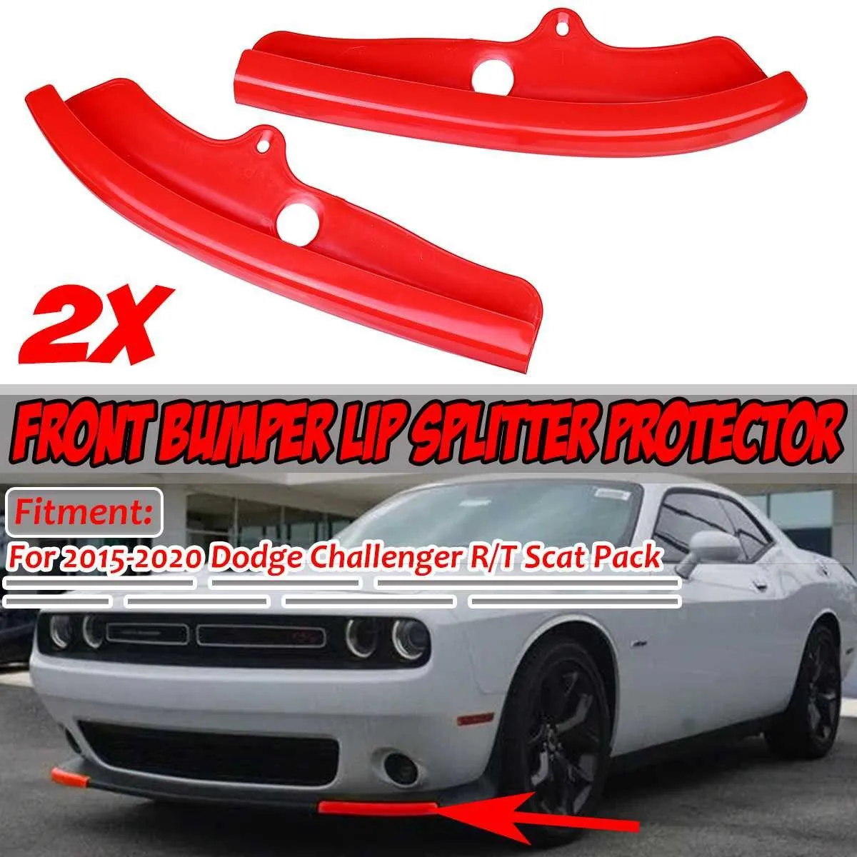 Splitter delantero Dodge Challenger Scat Pack 15-20 R/T GT SRT