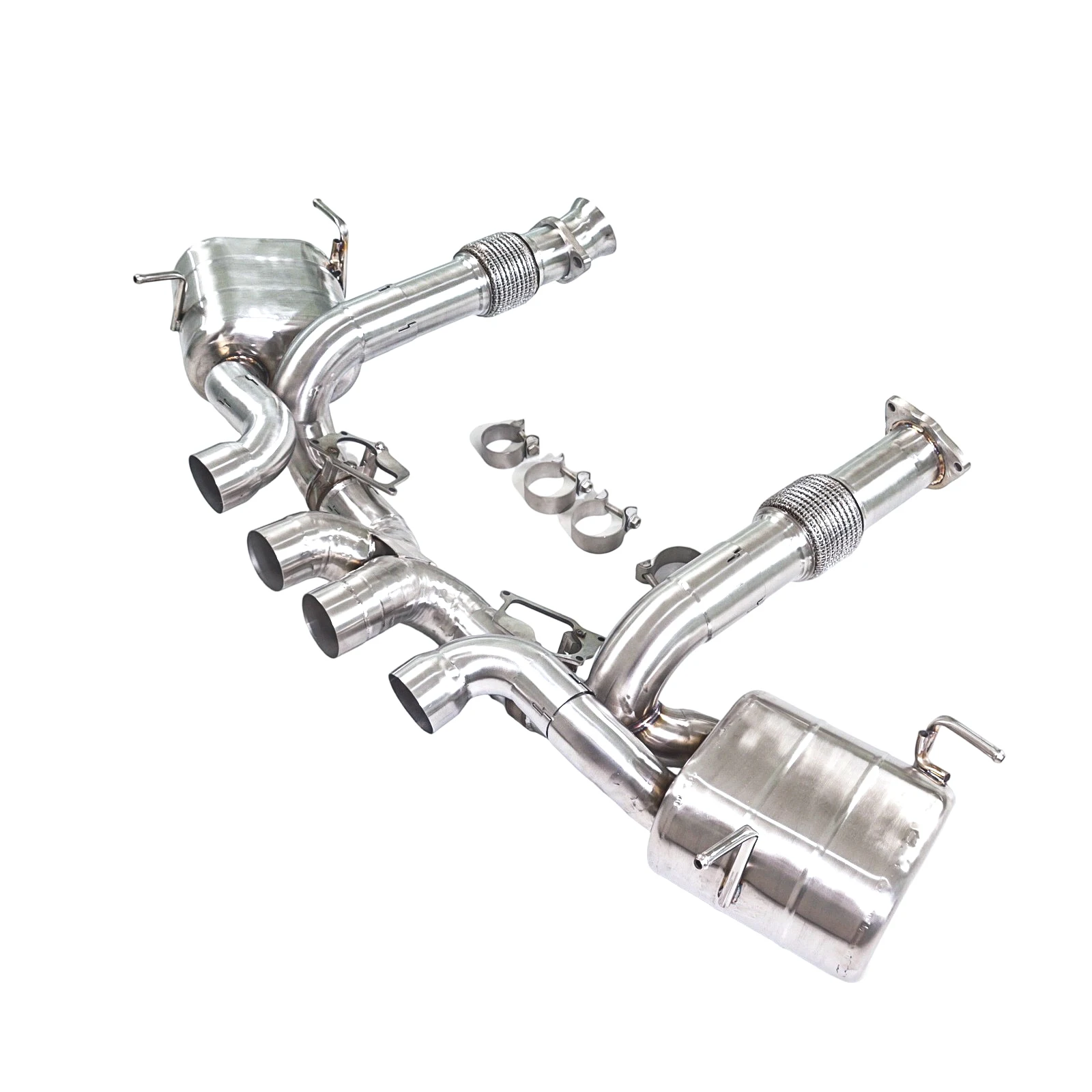 Detalle del sistema de escape GFC para Corvette C8 Z06