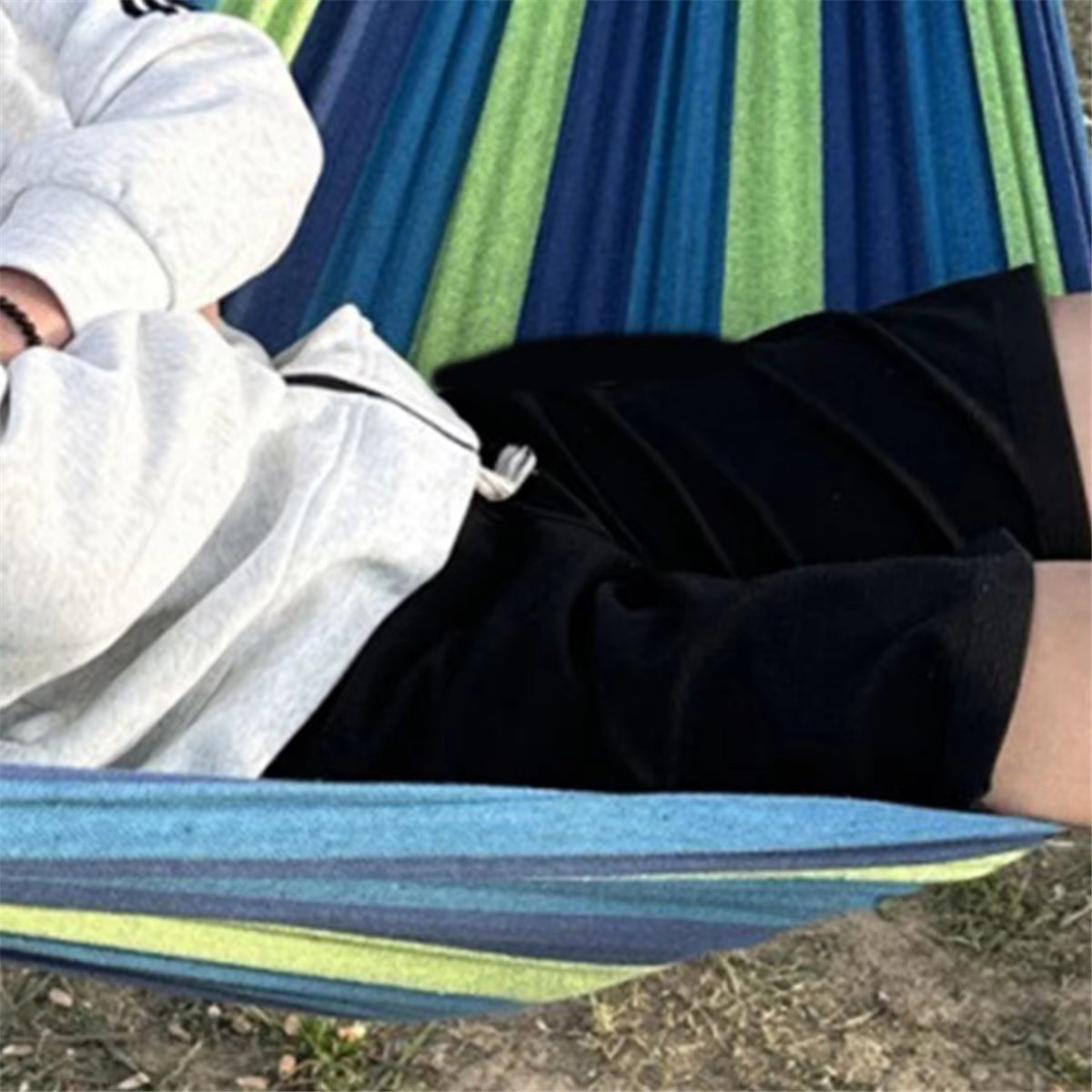 Hamaca colgante portátil de lona para camping y exterior - imagen 3