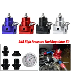 Regulador presión combustible AN8 con manómetro – Para sistemas EFI