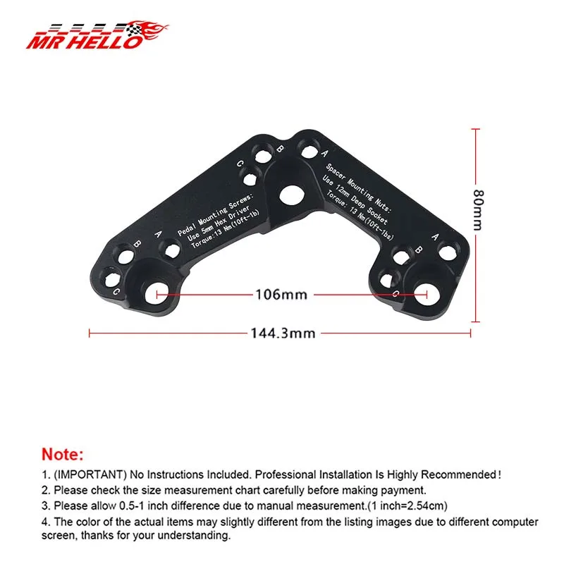Espaciador pedal acelerador aluminio Honda Civic FK2/FK8/GK5 - imagen 2