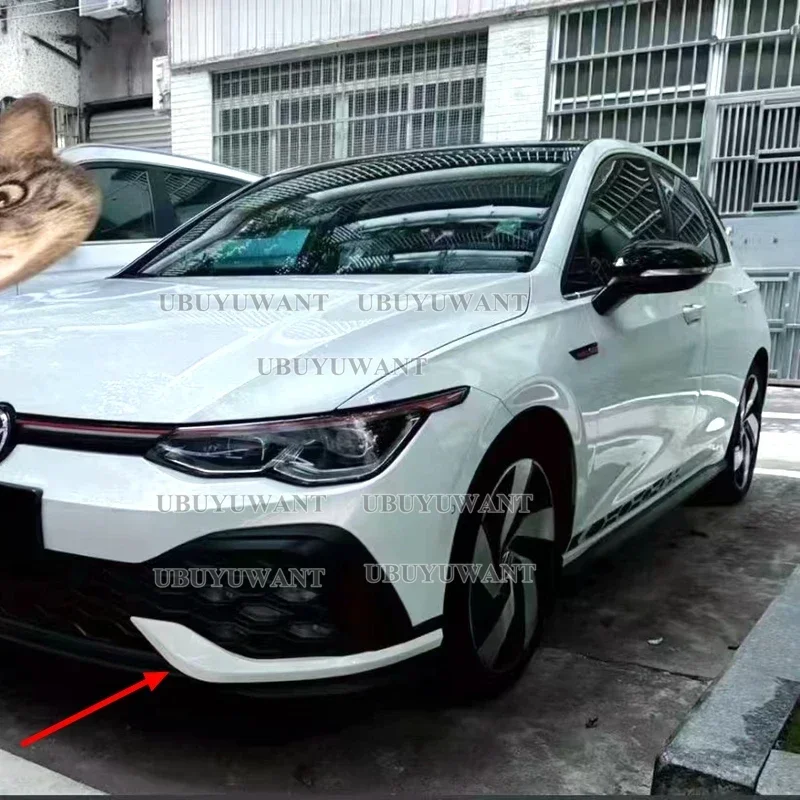 Para VW Golf MK8 r-line/GTI coche negro brillante/otros colores parachoques delantero divisor lateral alerón embellecedor luz antiniebla Canard 2020+ - imagen 3