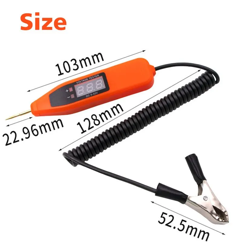 Comprobador de voltaje para coche 5-32V con detector CA y CC - imagen 2