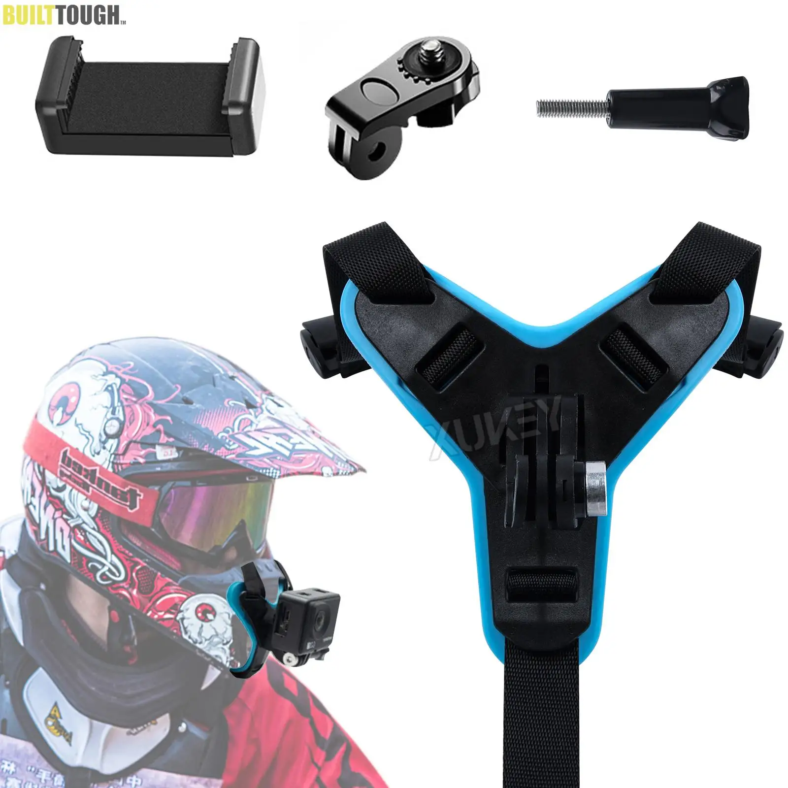 Soporte cámara casco moto GoPro Hero universal – antivibraciones
