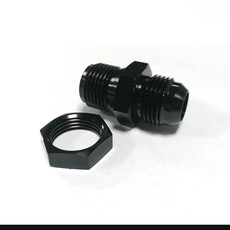 Racor Flare AN10 Aluminio Negro para Línea de Combustible - imagen 3