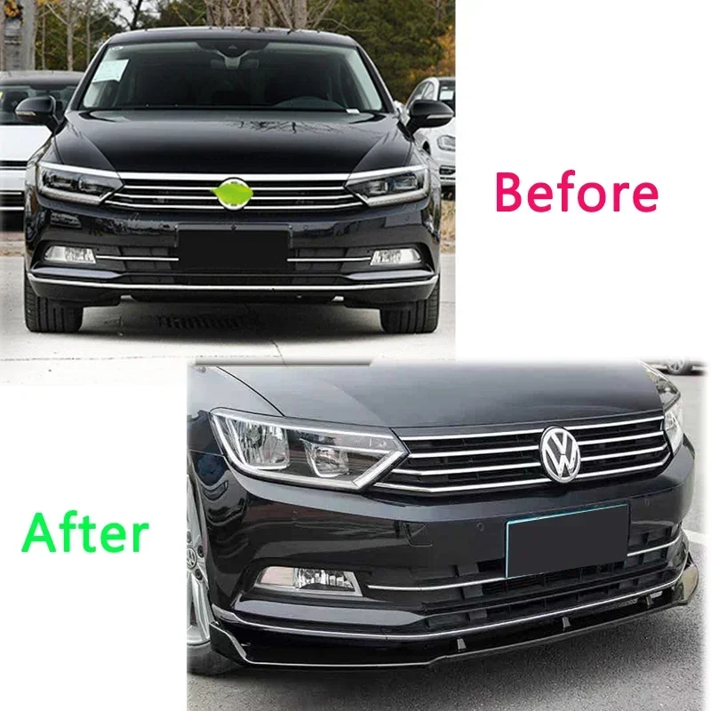 Parachoques delantero para coche VW Passat B8 2014-2019 Sedan, 3 piezas, alerón, carrocería, Tuning - imagen 2