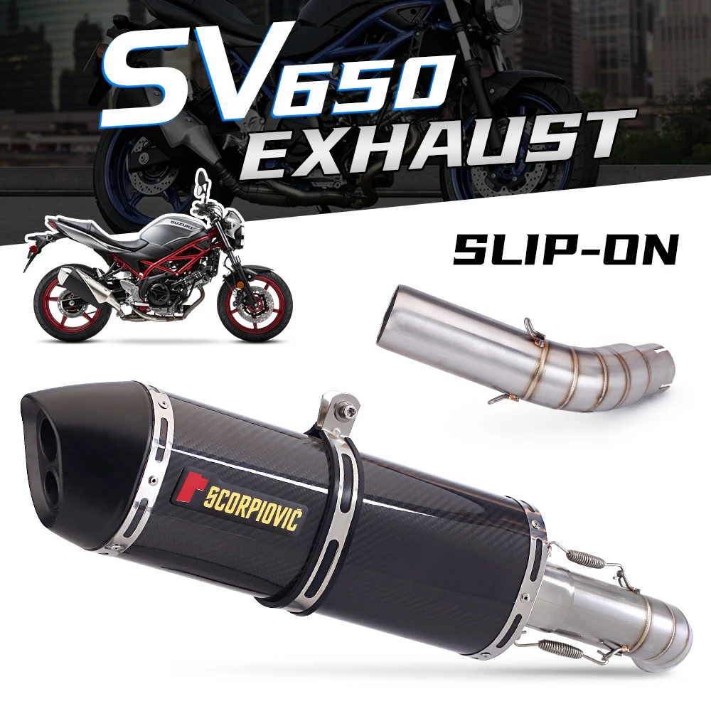 Escape completo original con tubo delantero para Suzuki SV650