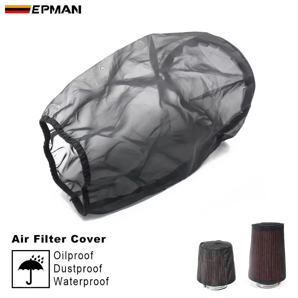 Cubierta negra impermeable EPMAN para filtro de aire cónico universal