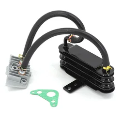 Radiador de aceite universal para moto 50-110 cc de aluminio negro