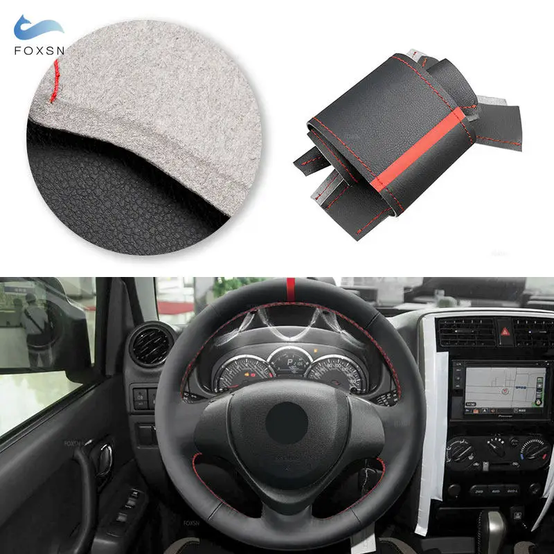 Funda de volante en microfibra para Suzuki Jimny 2015-2018